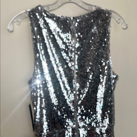 Lulu's Shimmering Silver Sequin Mini Dress - Picture 8 of 13